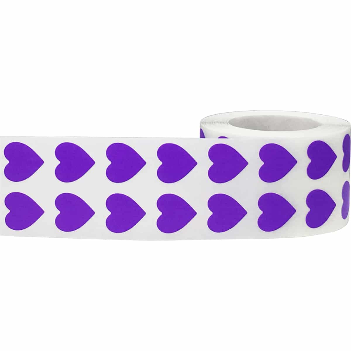 Small Purple Heart Stickers 1/2" Wide