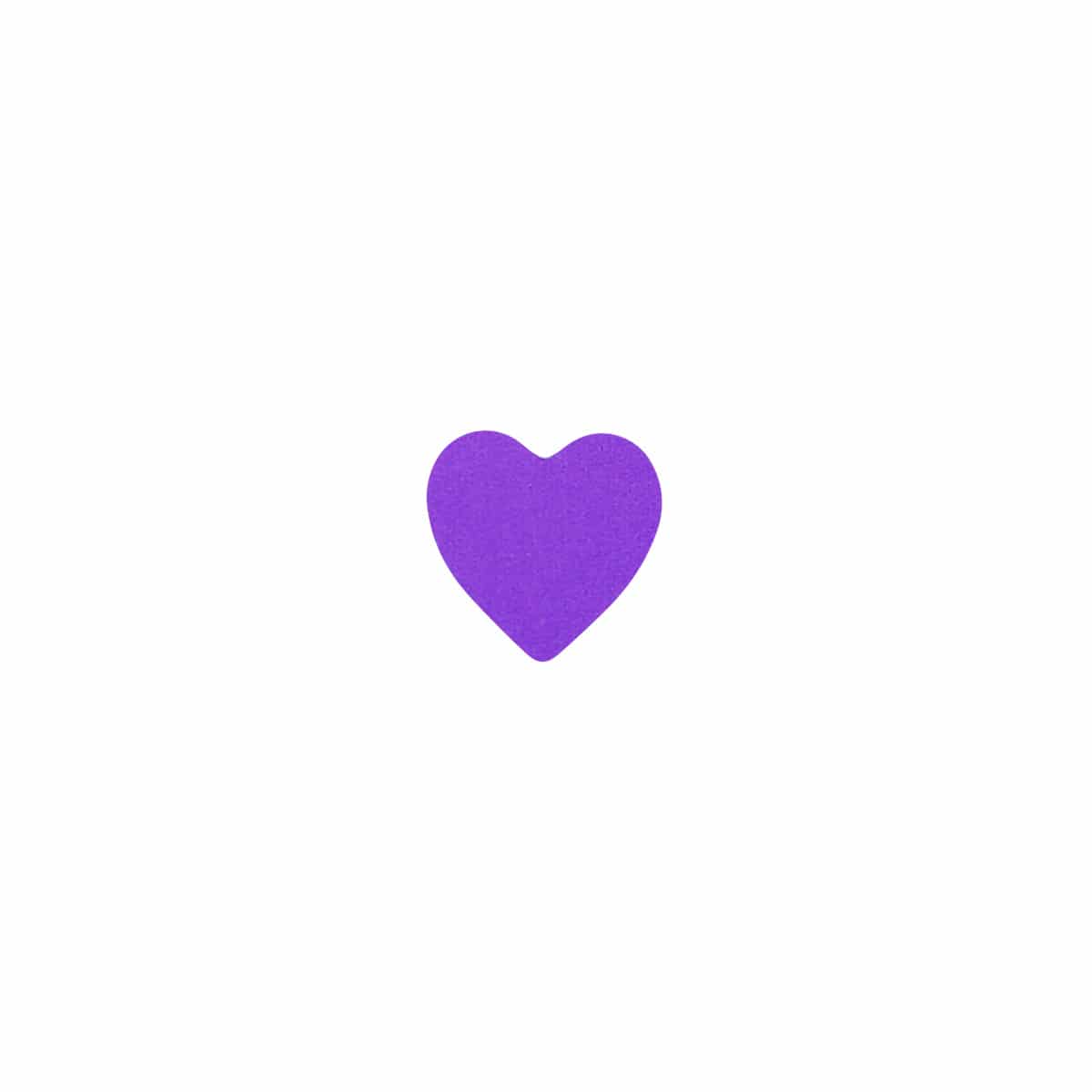 Small Purple Heart Stickers 1/2" Wide