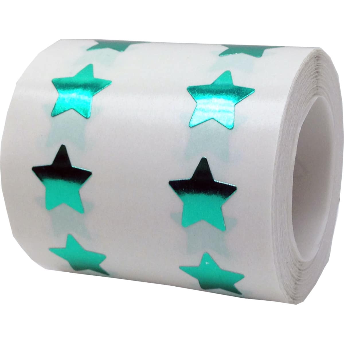 Small Metallic Green Star Stickers 1/2" Inch