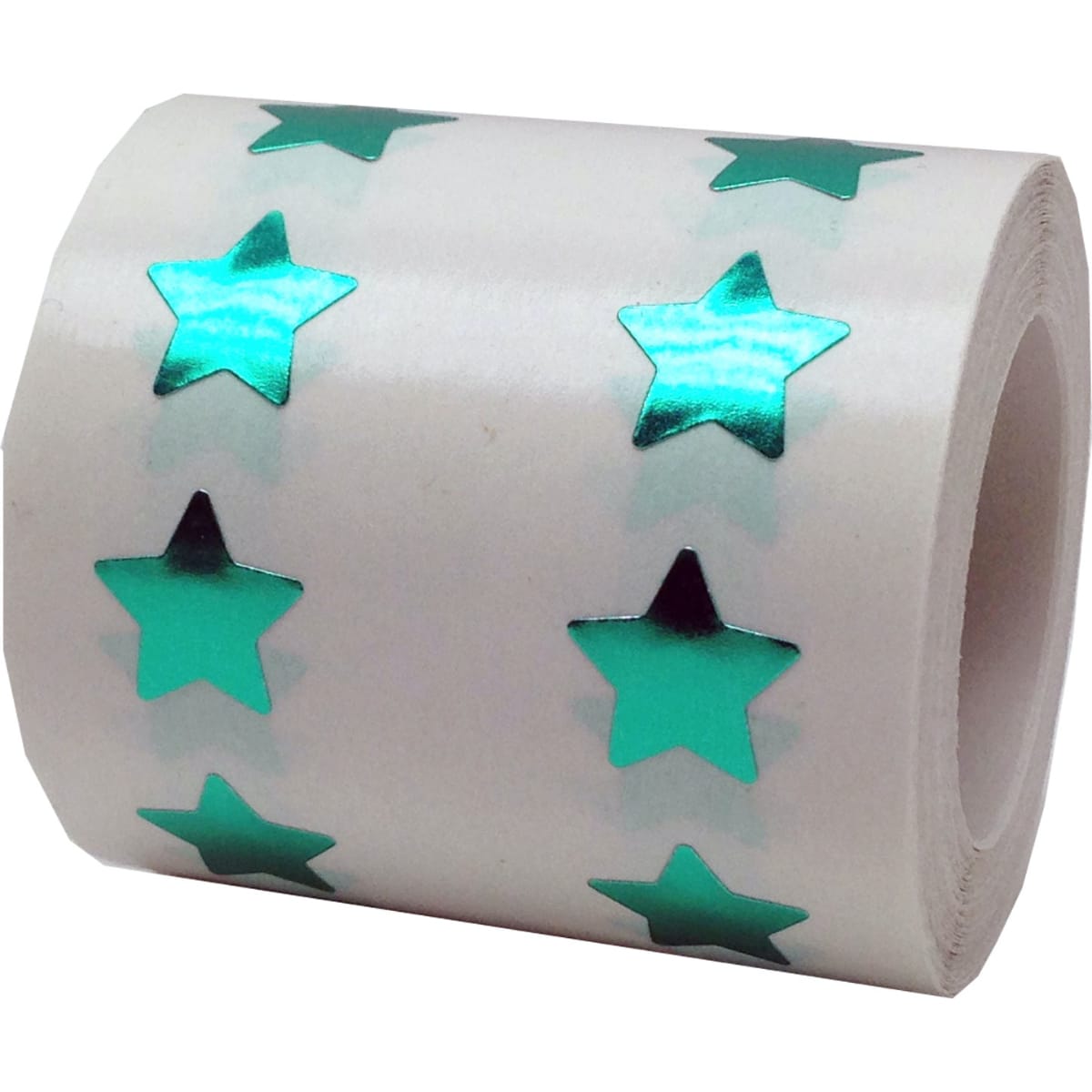 Small Metallic Green Star Stickers 1/2" Inch