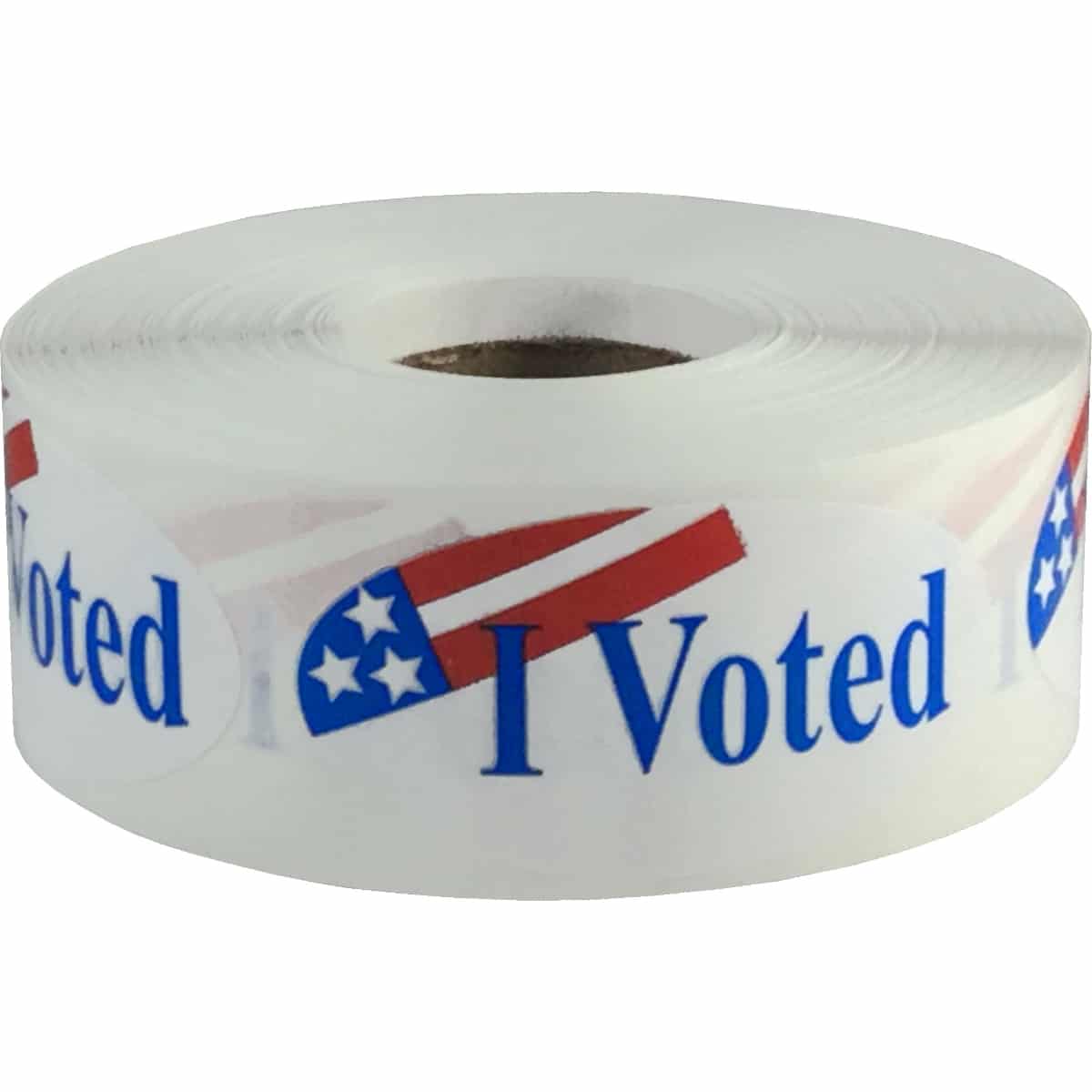 I Voted Stickers Semi-Gloss Oval 1" x 2"