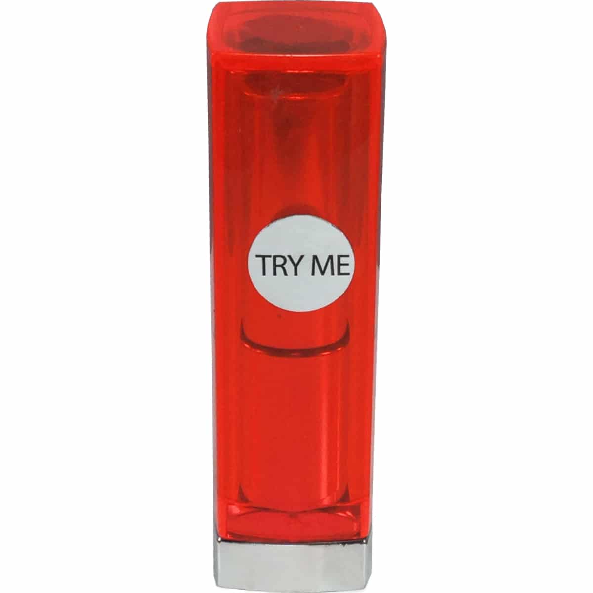 Small Silver Metallic Plastic Try Me Stickers 1/2" Round