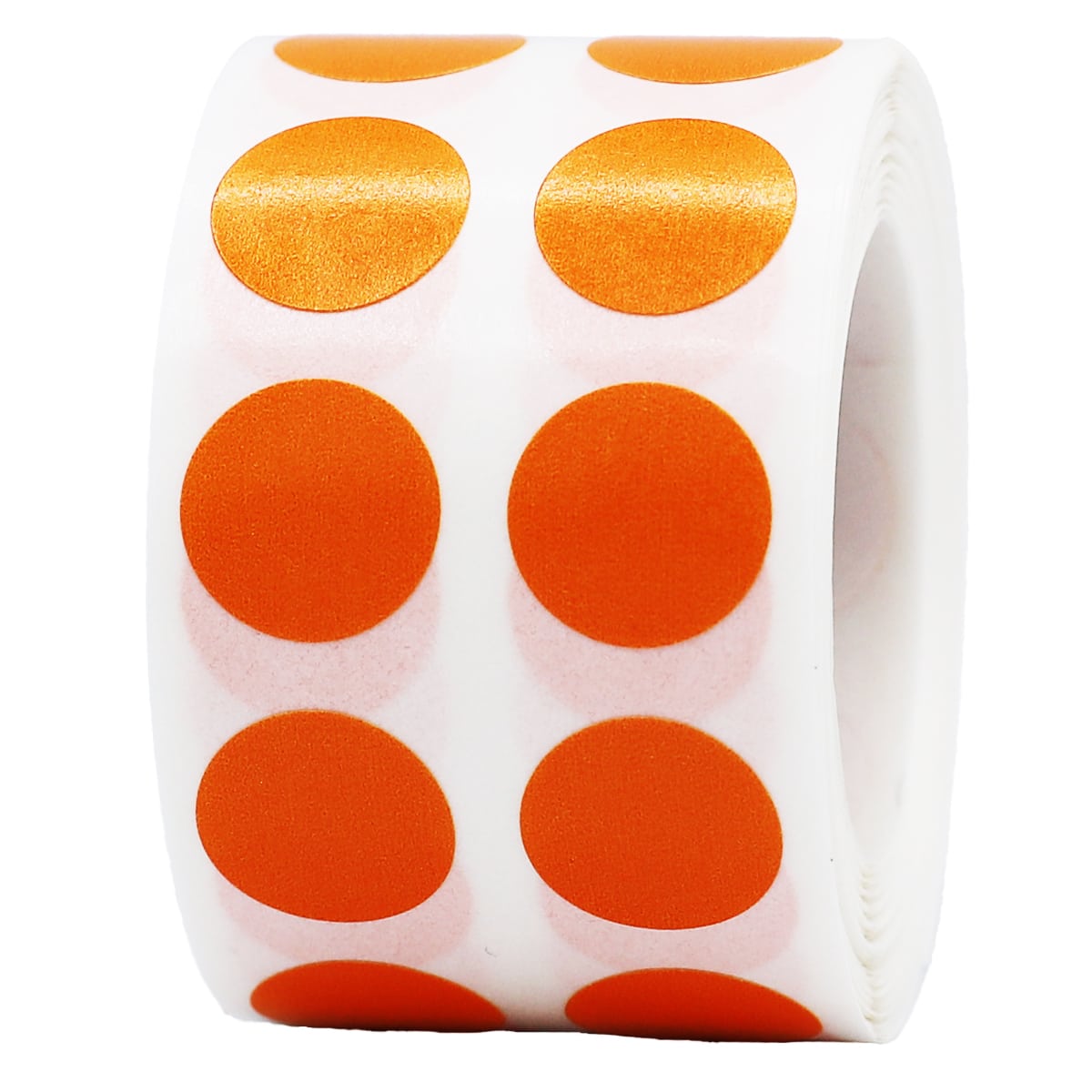 Small Orange Dot Stickers 1/2" Round