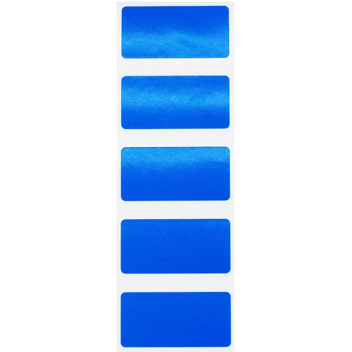 Blue Colored Rectangle Labels .75" x 1.5"