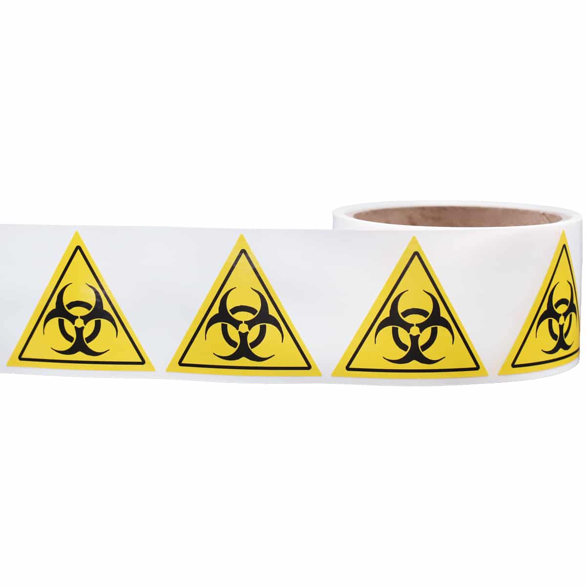 1.875 x 2.096" Triangle Biological Hazard ISO Warning Labels