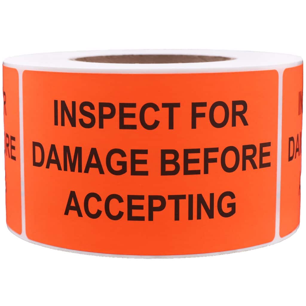 Inspect for Damage Before Accepting Shipping Labels | InStockLabels.com