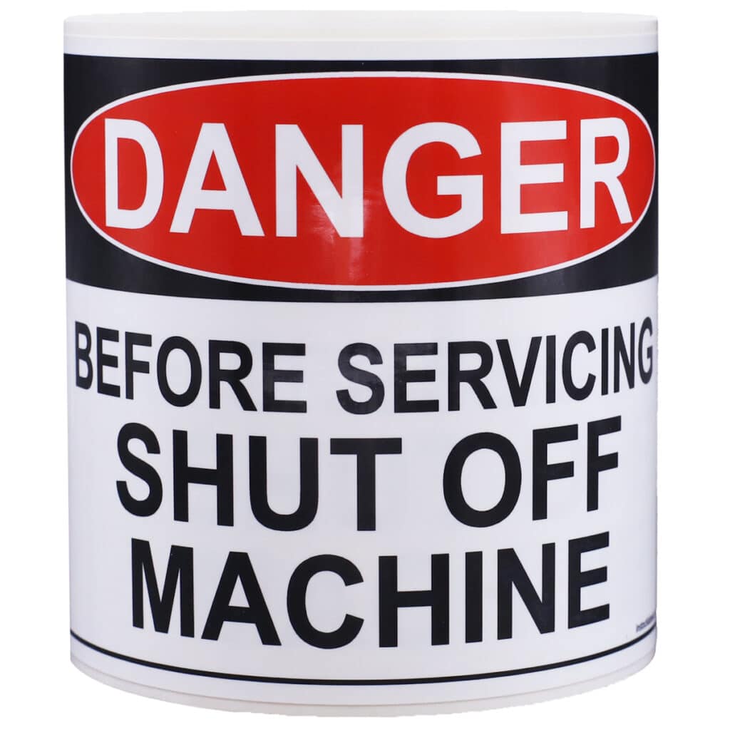 Danger Shut Off Machine Safety Labels For Warehouse Safety