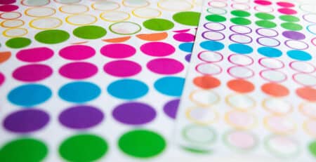 Color dot stickers