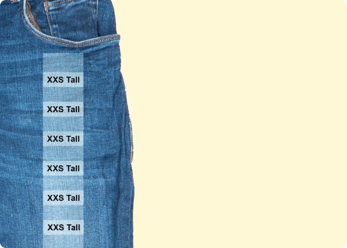 Size Strip Stickers For Pants