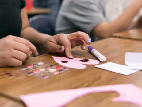 heart stickers for the classroom.