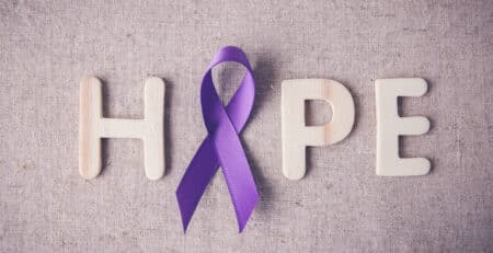 purple ribbon awarness