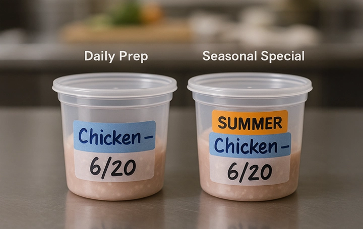 Dissolvable Labels Add Visual Cues for Seasonal Menus and Special Items